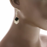 Mi Amore Drop-Dangle-Earrings Silver-Tone/Black