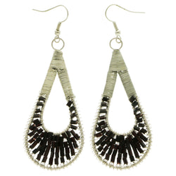 Mi Amore Dangle-Earrings Silver-Tone/Black
