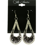 Mi Amore Dangle-Earrings Silver-Tone/Black