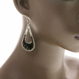 Mi Amore Dangle-Earrings Silver-Tone/Black
