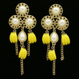 Mi Amore Tassel-Earrings Gold-Tone/Yellow