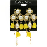 Mi Amore Tassel-Earrings Gold-Tone/Yellow
