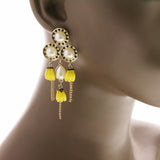 Mi Amore Tassel-Earrings Gold-Tone/Yellow