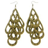 Mi Amore Drop-Dangle-Earrings Bronze-Tone