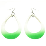 Mi Amore Dangle-Earrings Green/Silver-Tone