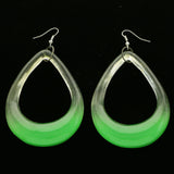 Mi Amore Dangle-Earrings Green/Silver-Tone