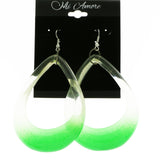 Mi Amore Dangle-Earrings Green/Silver-Tone