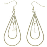 Mi Amore Heart Dangle-Earrings Silver-Tone