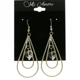 Mi Amore Heart Dangle-Earrings Silver-Tone