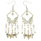Mi Amore Drop-Dangle-Earrings Silver-Tone/Brown