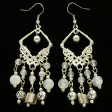 Mi Amore Drop-Dangle-Earrings Silver-Tone/Brown