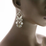 Mi Amore Drop-Dangle-Earrings Silver-Tone/Brown