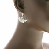 Mi Amore Heart Dangle-Earrings Silver-Tone