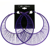 Mi Amore Hoop-Earrings Purple/Silver-Tone
