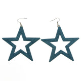MiAmore Star Dangle-Earrings Silver-Tone/Blue