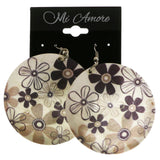MiAmore Flower Dangle-Earrings Silver-Tone/White
