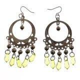 MiAmore Dangle-Earrings Dark-Silver/Green