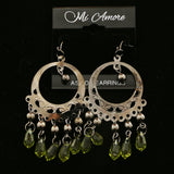 MiAmore Dangle-Earrings Dark-Silver/Green