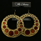 MiAmore Dangle-Earrings Bronze-Tone/Red