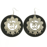 MiAmore Flower Dangle-Earrings Silver-Tone/Gray
