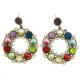 MiAmore Dangle-Earrings Bronze-Tone/Multicolor
