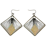 MiAmore Dangle-Earrings Dark-Silver/White