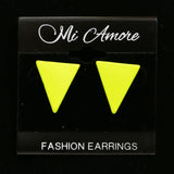Mi Amore Post-Earrings Silver-Tone/Yellow