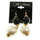 Mi Amore Dangle-Earrings Gold-Tone/White