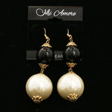 Mi Amore Dangle-Earrings Gold-Tone/White