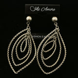 Mi Amore Dangle-Earrings Silver-Tone