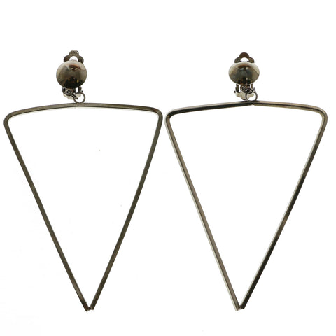 Mi Amore Clip-On-Earrings Dark-Silver