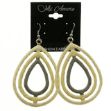 Mi Amore Dangle-Earrings Silver-Tone/White