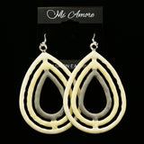Mi Amore Dangle-Earrings Silver-Tone/White
