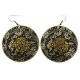 Mi Amore Flower Dangle-Earrings Silver-Tone/Gold-Tone