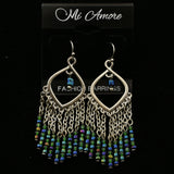 Mi Amore Dangle-Earrings Silver-Tone/Green