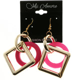 Mi Amore Dangle-Earrings Gold-Tone/Pink