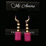 Mi Amore Dangle-Earrings Gold-Tone/Purple