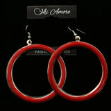 Mi Amore Dangle-Earrings Silver-Tone/Red
