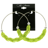Mi Amore Hoop-Earrings Green/Silver-Tone