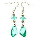 Mi Amore Drop-Dangle-Earrings Green/Silver-Tone