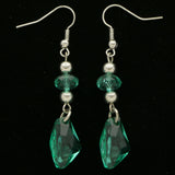 Mi Amore Drop-Dangle-Earrings Green/Silver-Tone
