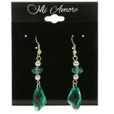 Mi Amore Drop-Dangle-Earrings Green/Silver-Tone