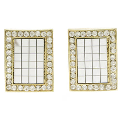 Mi Amore Mirror Post-Earrings Silver-Tone/Gold-Tone