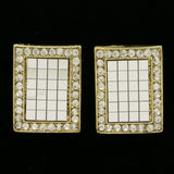 Mi Amore Mirror Post-Earrings Silver-Tone/Gold-Tone