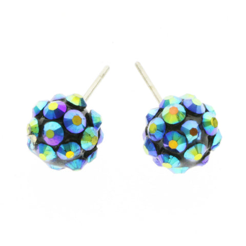 Mi Amore Stud-Earrings Iridescent/Silver-Tone