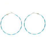 Mi Amore Hoop-Earrings Blue/Silver-Tone