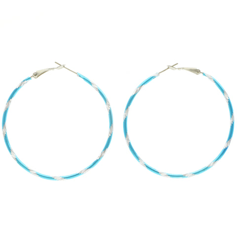 Mi Amore Hoop-Earrings Blue/Silver-Tone