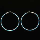 Mi Amore Hoop-Earrings Blue/Silver-Tone