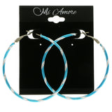 Mi Amore Hoop-Earrings Blue/Silver-Tone