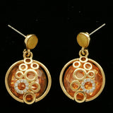 Mi Amore Dangle-Earrings Gold-Tone/Orange